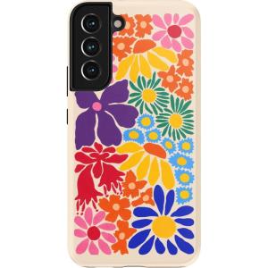 Casely Galaxy S22 Case | Polka Dots | High Contrast Design | Essential Slim Dual-Layer Protective Design(Flower Patch | Multi-Color Floral)
