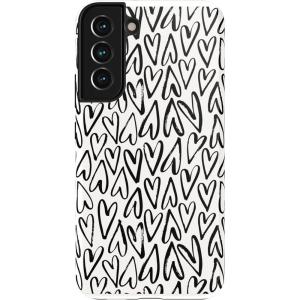 Casely Galaxy S22 Case | Polka Dots | High Contrast Design | Essential Slim Dual-Layer Protective Design(Heart Throb | Endless Hearts)
