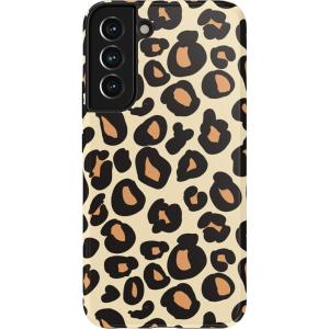 Casely Galaxy S22 Case | Polka Dots | High Contrast Design | Essential Slim Dual-Layer Protective Design(Into the Wild | Leopard Print)