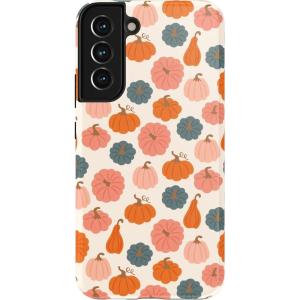Casely Galaxy S22 Case | Polka Dots | High Contrast Design | Essential Slim Dual-Layer Protective Design(Oh My Gourd | Pumpkin Patch)