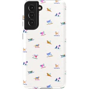 Casely Galaxy S22 Plus Case | Dashing Doxies | Dachshund Dog Case(Powder Pups | Dog Sled)