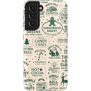 Casely Galaxy S22 Plus Case | Dashing Doxies | Dachshund Dog Case(Santa’s Stamps | Holiday Market)
