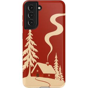 Casely Galaxy S22 Plus Case | Dashing Doxies | Dachshund Dog Case(Snowed In | Cozy Winter)