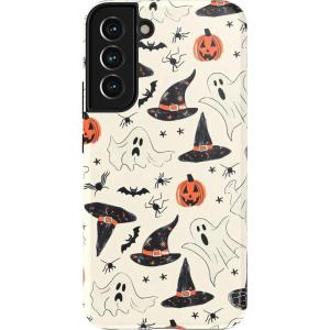 Casely Galaxy S22 Plus Case | Fit Check | Neutral Checkerboard Essential(Feeling Witchy | Haunted Halloween)
