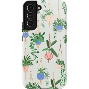 Casely Galaxy S22 Plus Case | Fit Check | Neutral Checkerboard Essential(Hanging Around | Potted Plants Floral)