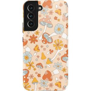 Casely Galaxy S22 Plus Case | Fit Check | Neutral Checkerboard Essential(Mushroom Magic | Retro Floral)