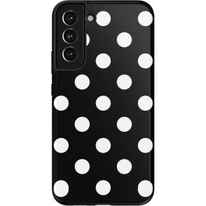 Casely Galaxy S22 Plus Case | Fit Check | Neutral Checkerboard Essential(Polka Dots | High Contrast Design)