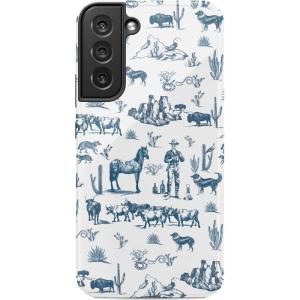 Casely Galaxy S22 Plus Case | Fit Check | Neutral Checkerboard Essential(Wild West Adventure | Blue Desert)