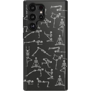 Casely Galaxy S22 Ultra Case | Stars Align | Blue & White Stars | Essential Slim Dual-Layer Protective Design(Corpse Pose | Skeleton Yoga)