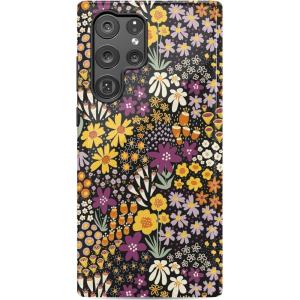 Casely Galaxy S22 Ultra Case | Stars Align | Blue & White Stars | Essential Slim Dual-Layer Protective Design(Falling for You | Plum Floral)