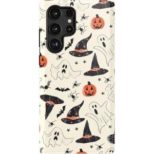 Casely Galaxy S22 Ultra Case | Stars Align | Blue & White Stars | Essential Slim Dual-Layer Protective Design(Feeling Witchy | Haunted Halloween)