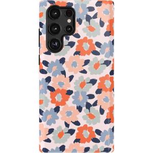 Casely Galaxy S22 Ultra Case | Stars Align | Blue & White Stars | Essential Slim Dual-Layer Protective Design(Field of Flowers | Pastel Floral)