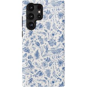 Casely Galaxy S22 Ultra Case | Stars Align | Blue & White Stars | Essential Slim Dual-Layer Protective Design(Hop & Bloom | Bunny Toile)