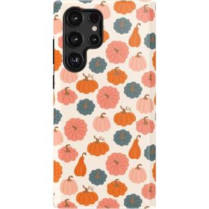 Casely Galaxy S22 Ultra Case | Stars Align | Blue & White Stars | Essential Slim Dual-Layer Protective Design(Oh My Gourd | Pumpkin Patch)