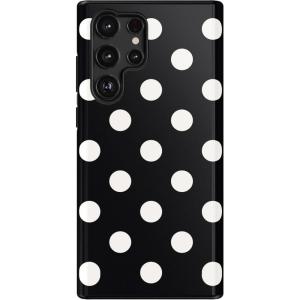 Casely Galaxy S22 Ultra Case | Stars Align | Blue & White Stars | Essential Slim Dual-Layer Protective Design(Polka Dots | High Contrast Design)
