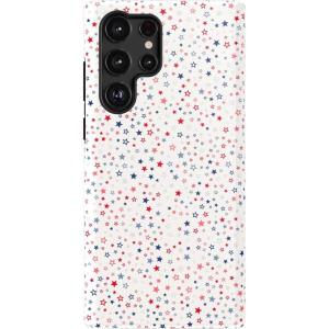 Casely Galaxy S22 Ultra Case | Stars Align | Blue & White Stars | Essential Slim Dual-Layer Protective Design(Seeing Stars | Red  White & Blue)