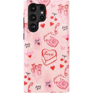 Casely Galaxy S22 Ultra Case | Stars Align | Blue & White Stars | Essential Slim Dual-Layer Protective Design(That’s Amore | Valentine’s)