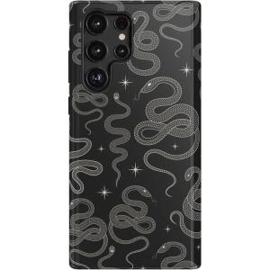 Casely Galaxy S22 Ultra Case | Stars Align | Blue & White Stars | Essential Slim Dual-Layer Protective Design(We’re Ready For It | Black Serpent)