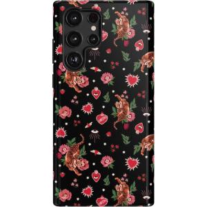 Casely Galaxy S22 Ultra Case | Stars Align | Blue & White Stars | Essential Slim Dual-Layer Protective Design(Wild at Heart | Tiger)