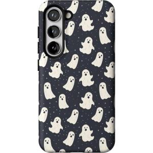 Casely Galaxy S23 Case | Poppy Meadows | Pastel Floral | Essential Slim Dual-Layer Protective Design(All Boos No Bite | Friendly Ghost)