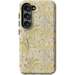 Casely Galaxy S23 Case | Poppy Meadows | Pastel Floral | Essential Slim Dual-Layer Protective Design(Boho Blooms | Golden Floral)