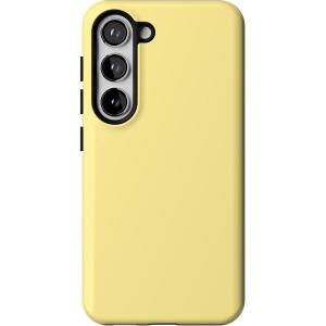 Casely Galaxy S23 Case | Poppy Meadows | Pastel Floral | Essential Slim Dual-Layer Protective Design(Butter Me Up | Butter Yellow)