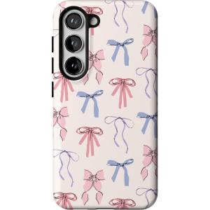 Casely Galaxy S23 Case | Poppy Meadows | Pastel Floral | Essential Slim Dual-Layer Protective Design(Coquette Girlie | Pastel Bows)