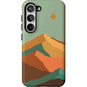 Casely Galaxy S23 Case | Poppy Meadows | Pastel Floral | Essential Slim Dual-Layer Protective Design(Endless Peaks | Colorblock Mountain)