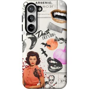 Casely Galaxy S23 Case | Poppy Meadows | Pastel Floral | Essential Slim Dual-Layer Protective Design(If You Dare | Horror Collage)