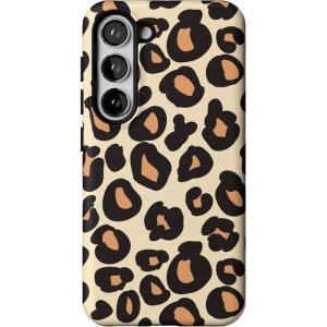 Casely Galaxy S23 Case | Poppy Meadows | Pastel Floral | Essential Slim Dual-Layer Protective Design(Into the Wild | Leopard Print)