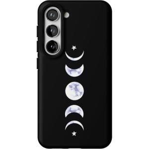 Casely Galaxy S23 Case | Poppy Meadows | Pastel Floral | Essential Slim Dual-Layer Protective Design(It’s Just a Phase | Marble Moon)