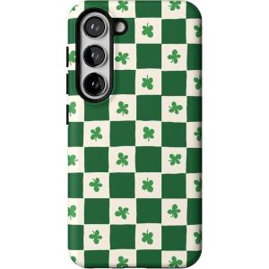 Casely Galaxy S23 Case | Poppy Meadows | Pastel Floral | Essential Slim Dual-Layer Protective Design(Lucky You | Shamrock)