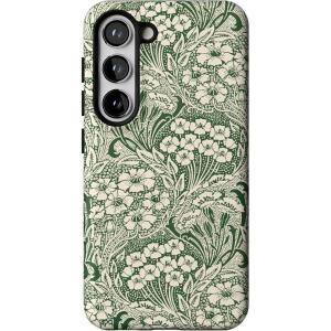 Casely Galaxy S23 Case | Poppy Meadows | Pastel Floral | Essential Slim Dual-Layer Protective Design(Mystic Meadow | Green Gardens)