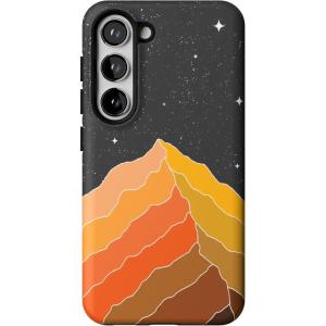Casely Galaxy S23 Case | Poppy Meadows | Pastel Floral | Essential Slim Dual-Layer Protective Design(Night Skies | Mountain Starlight)