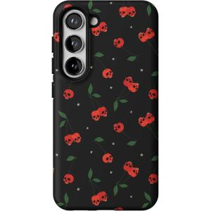 Casely Galaxy S23 Case | Poppy Meadows | Pastel Floral | Essential Slim Dual-Layer Protective Design(Sweet Revenge | Cherry Skulls)