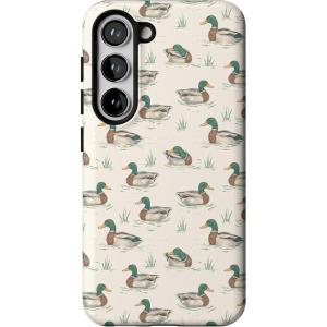 Casely Galaxy S23 Case | Poppy Meadows | Pastel Floral | Essential Slim Dual-Layer Protective Design(The Boyfriend Collection | Mallard & Co.)