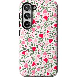 Casely Galaxy S23 Case | Poppy Meadows | Pastel Floral | Essential Slim Dual-Layer Protective Design(Vines of Love | Floral Heart)
