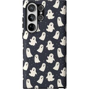 Casely Galaxy S23 Ultra Case | Nantucket Cottage | Blue Hydrangea | Essential Slim Dual-Layer Protective Design(All Boos No Bite | Friendly Ghost)