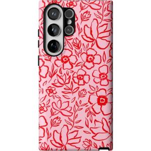 Casely Galaxy S23 Ultra Case | Nantucket Cottage | Blue Hydrangea | Essential Slim Dual-Layer Protective Design(Blush Garden | Floral Doodle)