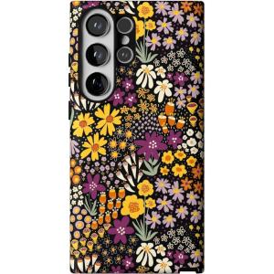 Casely Galaxy S23 Ultra Case | Nantucket Cottage | Blue Hydrangea | Essential Slim Dual-Layer Protective Design(Falling for You | Plum Floral)