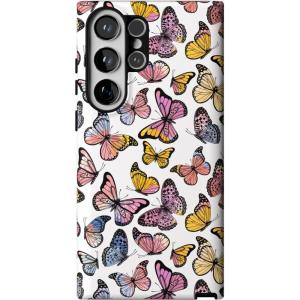 Casely Galaxy S23 Ultra Case | Nantucket Cottage | Blue Hydrangea | Essential Slim Dual-Layer Protective Design(Free Spirit | Rainbow Butterfly)
