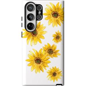 Casely Galaxy S23 Ultra Case | Nantucket Cottage | Blue Hydrangea | Essential Slim Dual-Layer Protective Design(Golden Garden | Yellow Sunflower Floral)