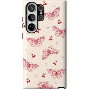 Casely Galaxy S23 Ultra Case | Nantucket Cottage | Blue Hydrangea | Essential Slim Dual-Layer Protective Design(Heart Flutters | Butterfly)