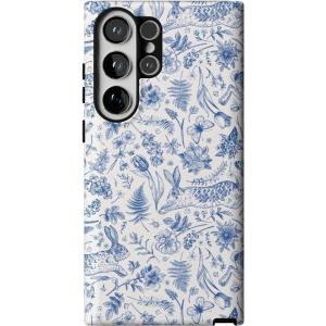 Casely Galaxy S23 Ultra Case | Nantucket Cottage | Blue Hydrangea | Essential Slim Dual-Layer Protective Design(Hop & Bloom | Bunny Toile)