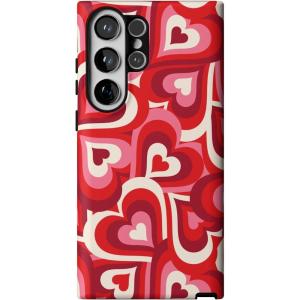 Casely Galaxy S23 Ultra Case | Nantucket Cottage | Blue Hydrangea | Essential Slim Dual-Layer Protective Design(Love Song Remix | Ombre Hearts)