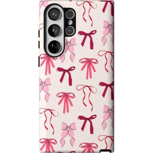 Casely Galaxy S23 Ultra Case | Nantucket Cottage | Blue Hydrangea | Essential Slim Dual-Layer Protective Design(Lover Girlie | Pink Bows)