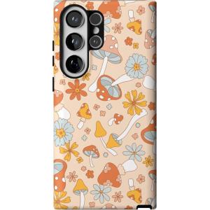 Casely Galaxy S23 Ultra Case | Nantucket Cottage | Blue Hydrangea | Essential Slim Dual-Layer Protective Design(Mushroom Magic | Retro Floral)