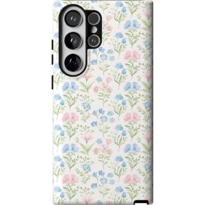 Casely Galaxy S23 Ultra Case | Nantucket Cottage | Blue Hydrangea | Essential Slim Dual-Layer Protective Design(Pastel Garden | Sunday Best)