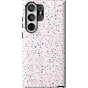 Casely Galaxy S23 Ultra Case | Nantucket Cottage | Blue Hydrangea | Essential Slim Dual-Layer Protective Design(Seeing Stars | Red  White & Blue)