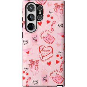 Casely Galaxy S23 Ultra Case | Nantucket Cottage | Blue Hydrangea | Essential Slim Dual-Layer Protective Design(That’s Amore | Valentine’s)